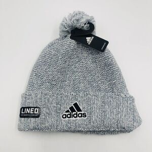 Brand New ADIDAS Men's Recon Ballie Tall Fit Grey Pom Beanie One Size For Men‎